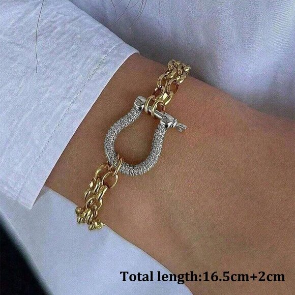 Gold Paperclip Chain Bracelet - Picture 4 of 6